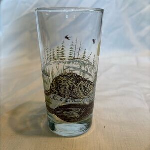 Vintage Irving Nature-Themed Glass Tumbler